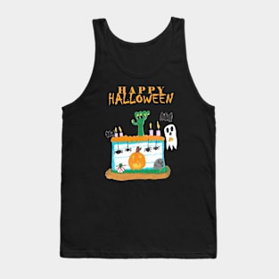 Halloween Drawing Design Tank Top